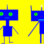 ρομποτ Χριστόδουλος και Γιώργος Β1